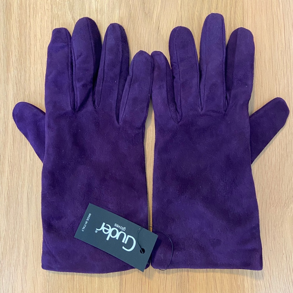 NWT Guder Purple Genuine Leather Gloves Sz 7.5